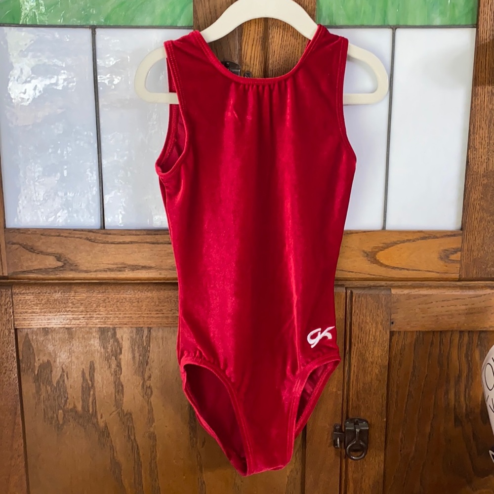 GK brand red velvet gymnastics Leo